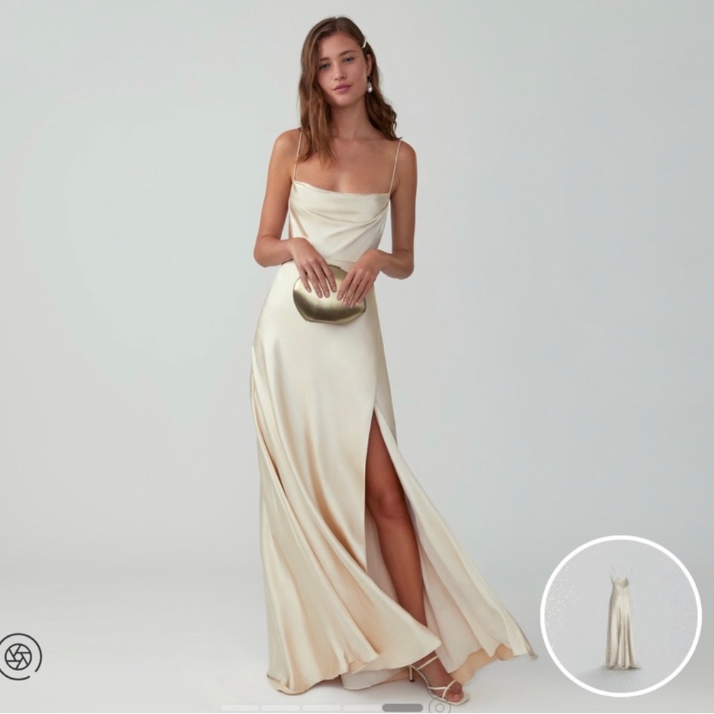 Fame and Partners Champagne Bridesmaid Dress